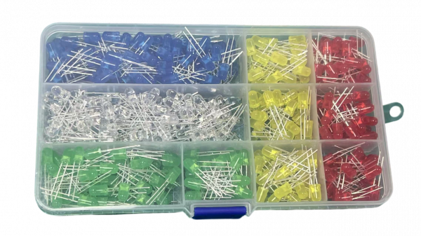 LEDs 5mm Rojo, Blanco, Azul, Verde